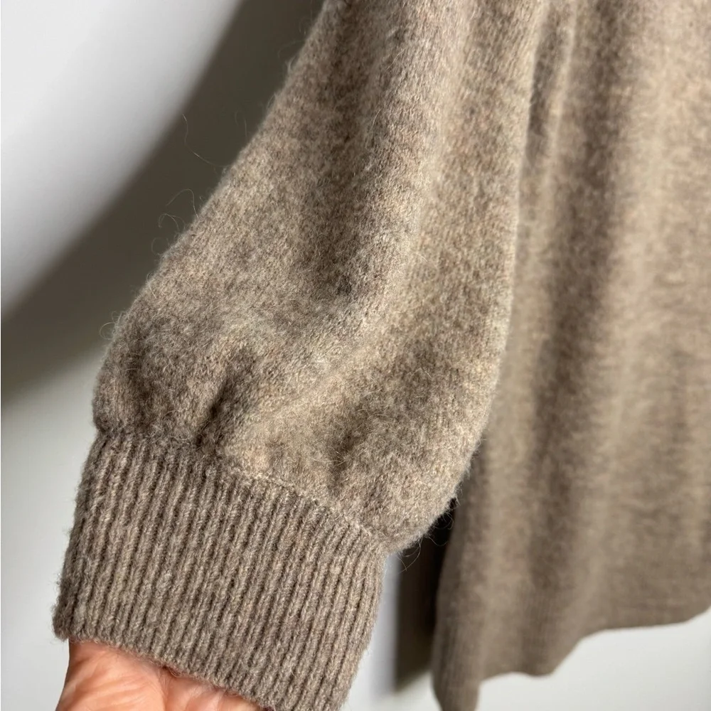 Simons tan wool mohair knit sweater dress - Picture 6 of 8